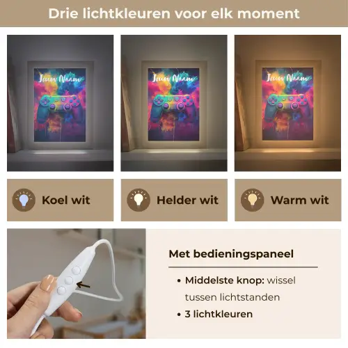 Game - Controller - Kleurrijk - Explosie Light Box met kabel (Kinderlampje) klein -USP_lichtkleurNL