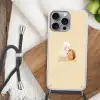 Alpaca - Egel - Bruin - Knuffelen Hoesje iPhone 16 Pro Max met koord klein -sfeer4