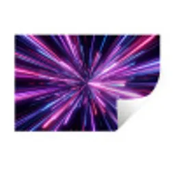 Lichtsnelheid - Ruimte - Roze - Paars Muursticker klein -3d