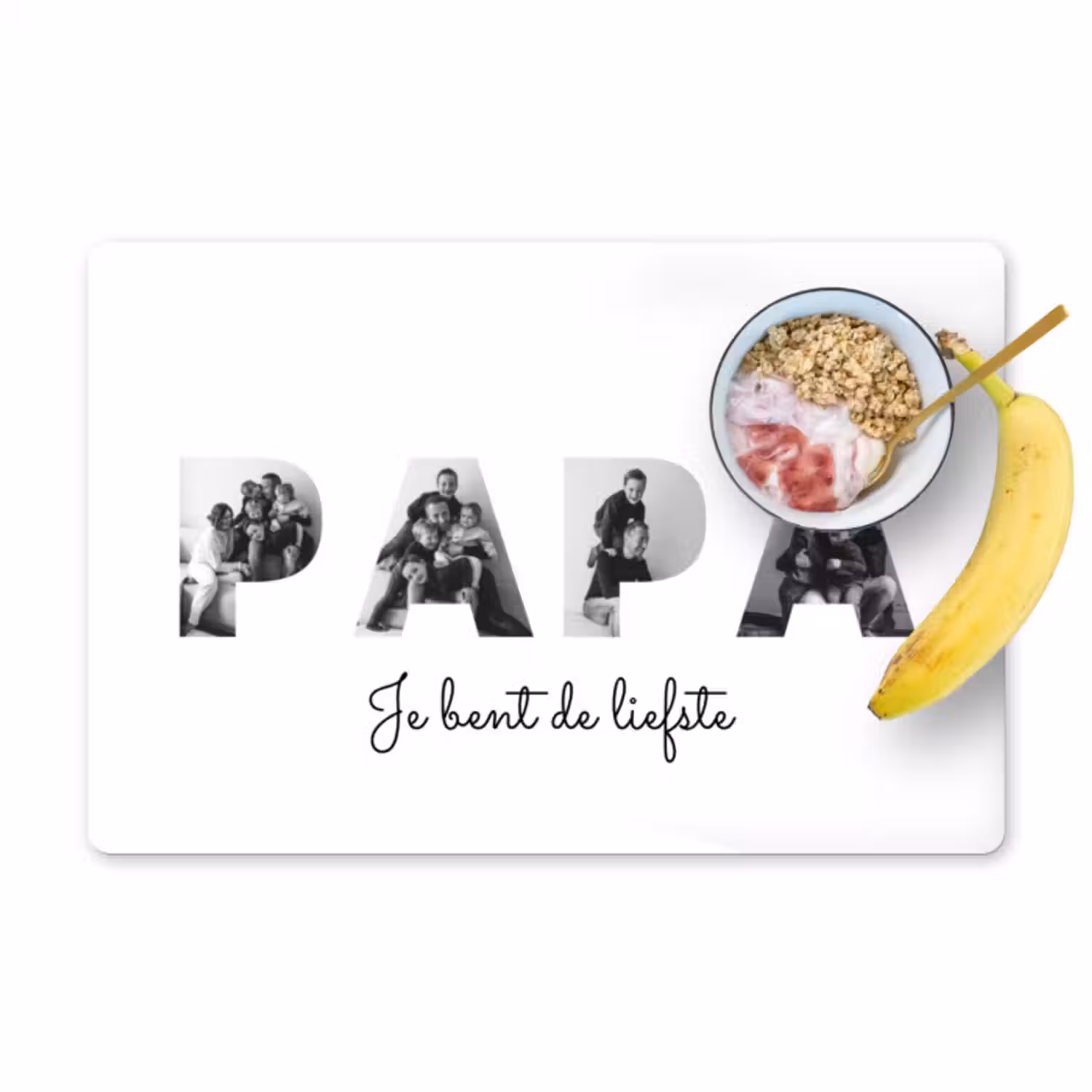 Gepersonaliseerde placemat - 6 stuks -  Papa - Lettercollage