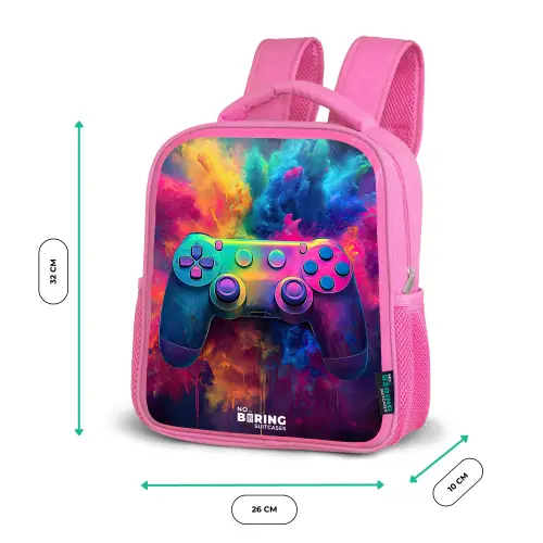 Game - Controller - Kleurrijk - Explosie Kinderrugzak - Roze middel -productfoto_formaten
