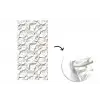 Structuur - Rots - Wit fotobehang vinyl groot 64 -3d