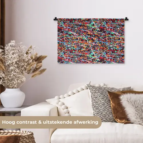 Spat - Abstract - Waterverf - Multi Wandkleed katoen klein 269 -sfeer1