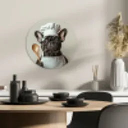 Bril - Hond - Kok KitchenYeah - Keuken - Wandcirkel Forex klein -sfeer2