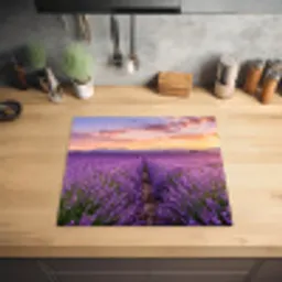 Lavendel - Veld - Natuur - Paars Inductie beschermer vinyl 3mm middel -sfeer5