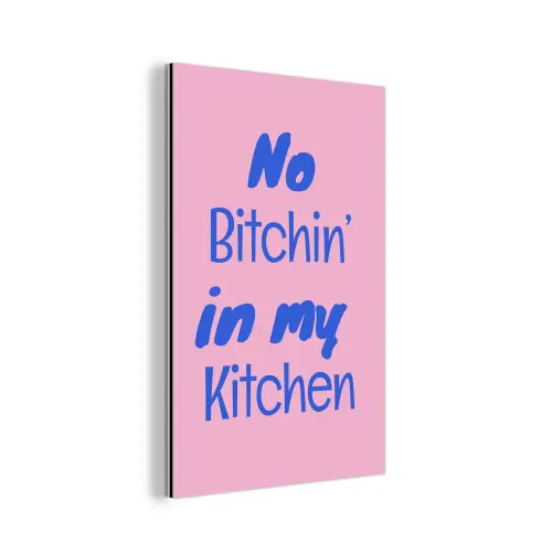 Quote - Blauw - Lettertype - Keuken aluminium wit klein -3d