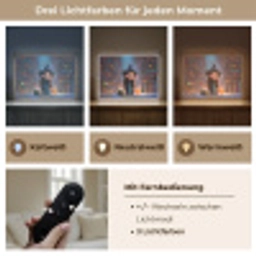 Tovenares - Magie - Toverstaf - Sterren Light Box met batterij (Wandlamp kind) middel -USP_lichtkleurDE