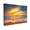Zonsondergang - Strand - Zee - Wolken - Oranje canvas 2cm klein -z3d