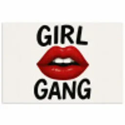 Lip - Girl - Rood - Letters poster papier klein -3d