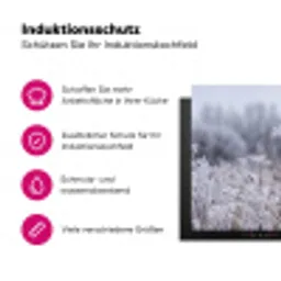 Schermbloem - Rijp - Kristallen - Winter - Delicaat Inductie beschermer vinyl 3mm klein -zzzzzzz-lf-ups