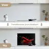 Peper - Rood - Zwart - Water - Groente keuken achterwand spatscherm klein -voor_na_NL