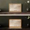 Bloesems - Wit - Boot - Minimalistisch Light Box met kabel (Tafellamp) klein -sfeer3