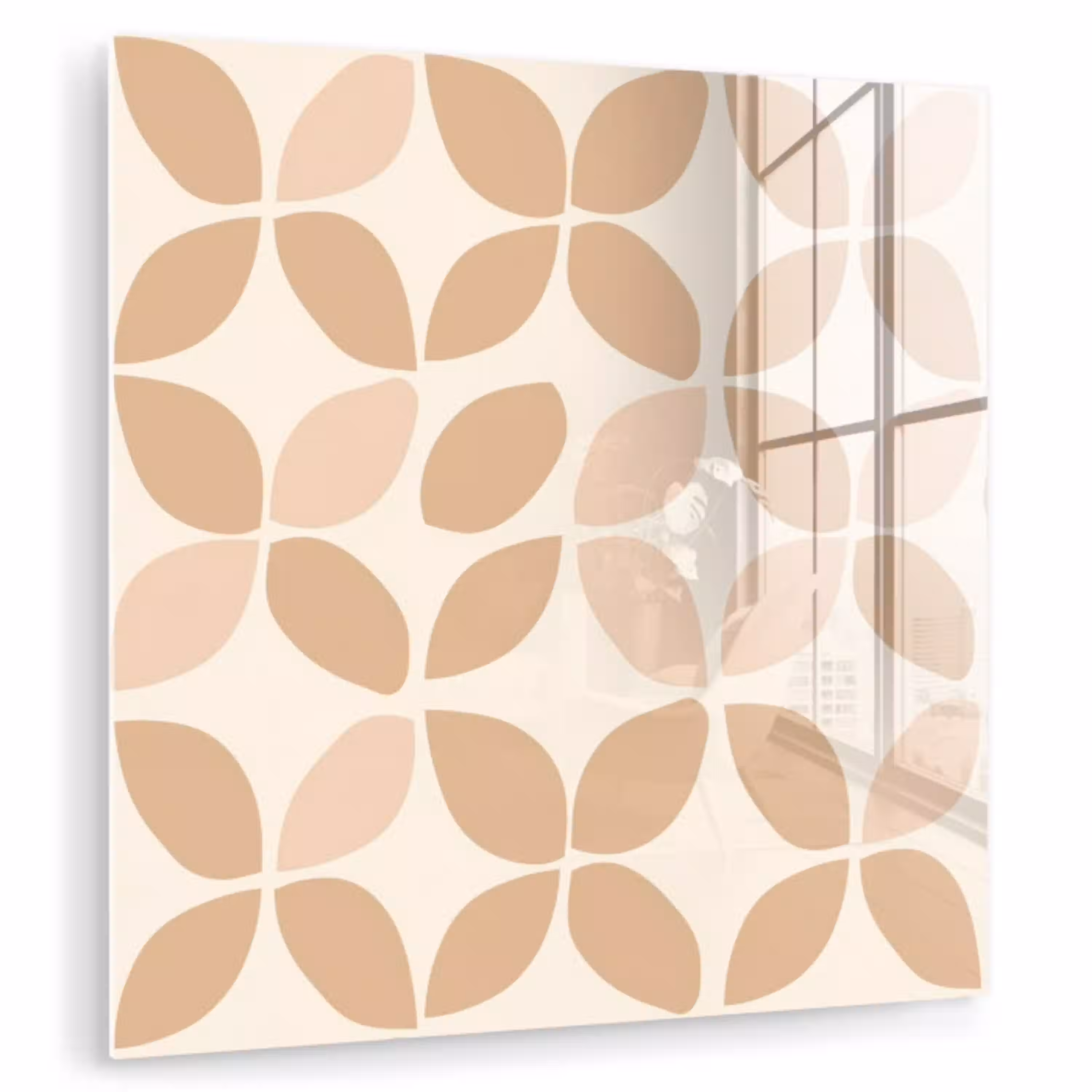 Beige - Bladeren - Minimalistisch - Patroon plexiglas 5mm klein 11 -zzzproduct_nieuw
