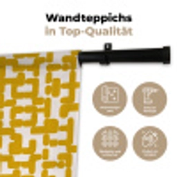 Geel - Beige - Patroon Wandkleed katoen klein 269 -tsfeer2_DE