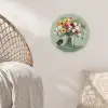 Bloemen - Vaas - Kaartje Wandcirkel plexiglas klein -sfeer5