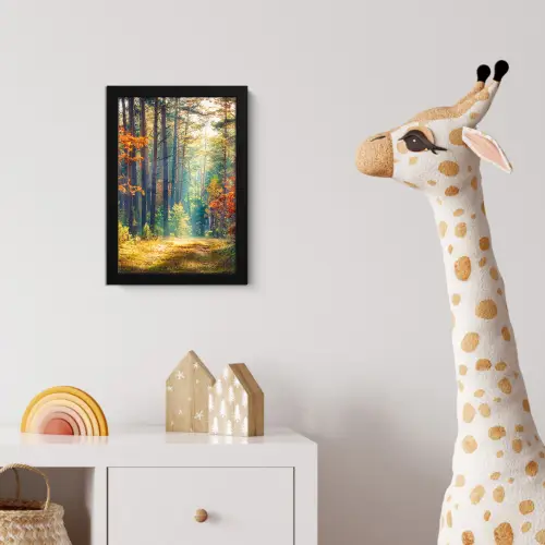 Bos - Zon - Natuur - Herfst fotolijst zwart zonder passe partout klein -usfeer4_kinderkamer