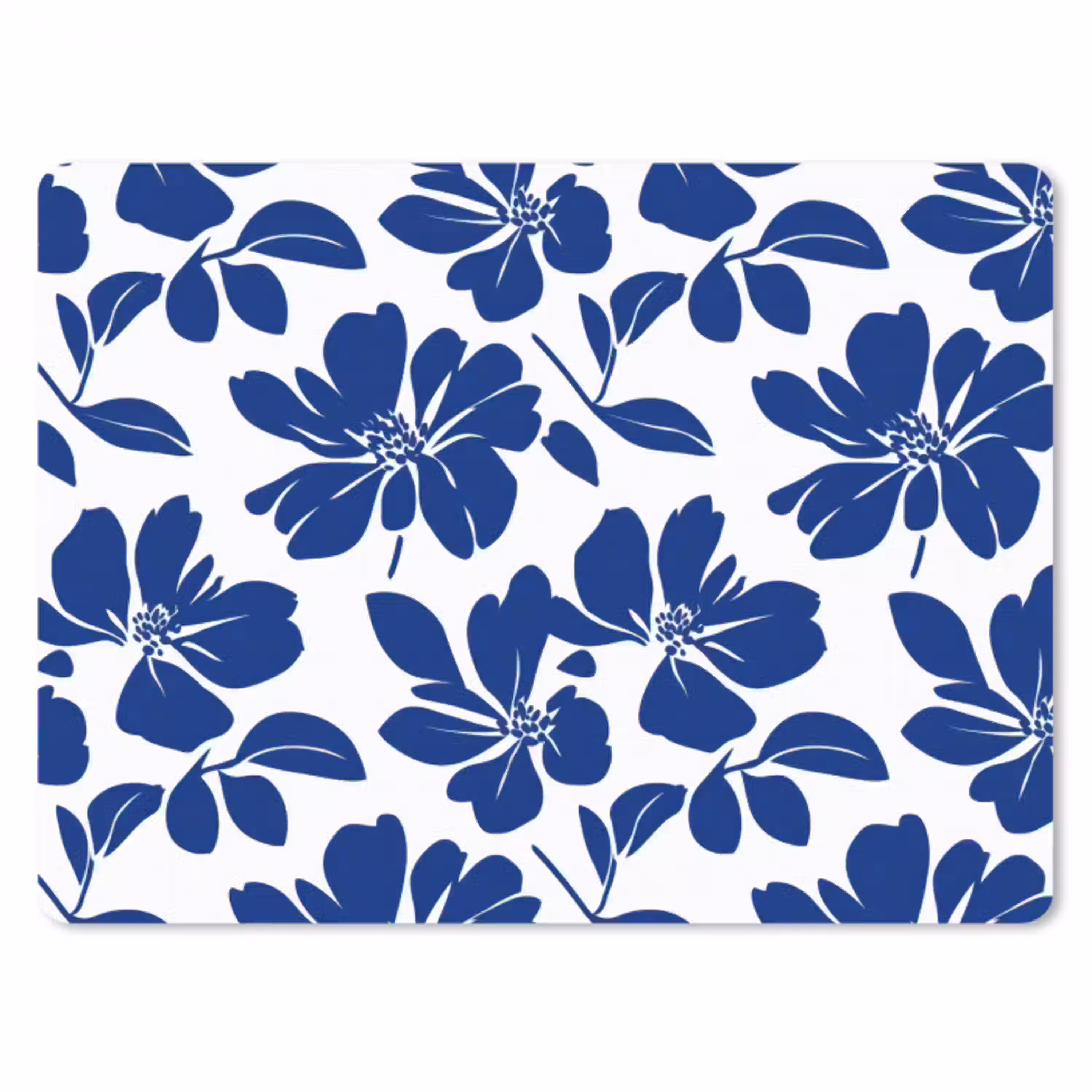 Floraal - Modern - Blauw muismat rubber klein 262 -3d