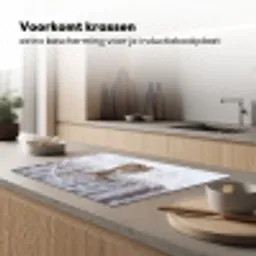 Hert - Sneeuw - Bos - Dieren - Vertederend Inductie beschermer vinyl 3mm klein -sfeer1