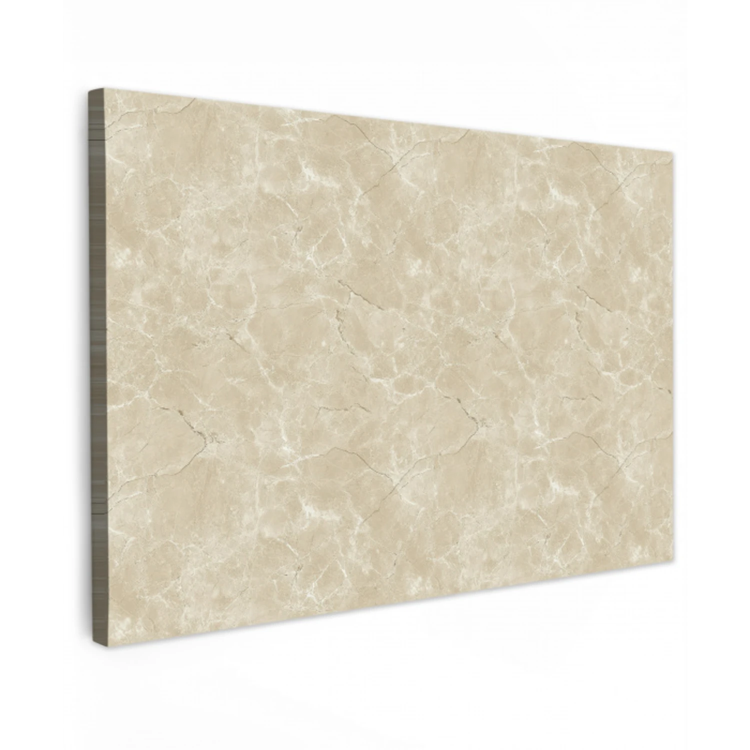 Lichtbeige - Marmer - Diffusie adering Tuinposter op houten frame 2 cm dik klein 845 -3d
