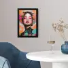 Portret - Vrouw - Abstract - Bloemen fotolijst zwart zonder passe partout klein -sfeer4