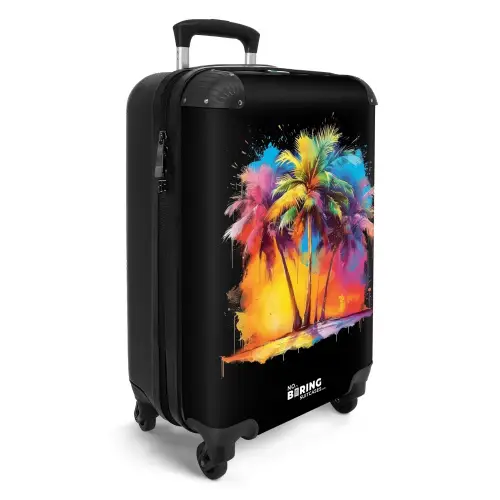 Palmbomen Besmeurd met Verf Koffer - NBS - Handbagage middel -productfoto_3d