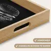 Hamburger - Krijttekst - Zwart - Wit Dienblad Rechthoek middel -USP_HandgreepNL