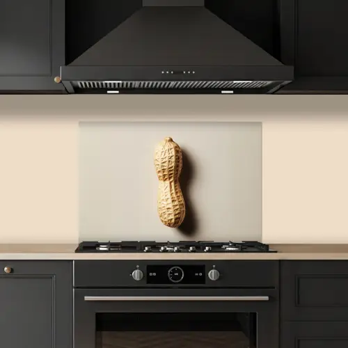 Pinda - Ruw - Beige keuken achterwand spatscherm klein -sfeer1