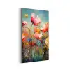 Bloemen - Watercolor - Kunst - Botanisch - Natuur aluminium wit klein -3d
