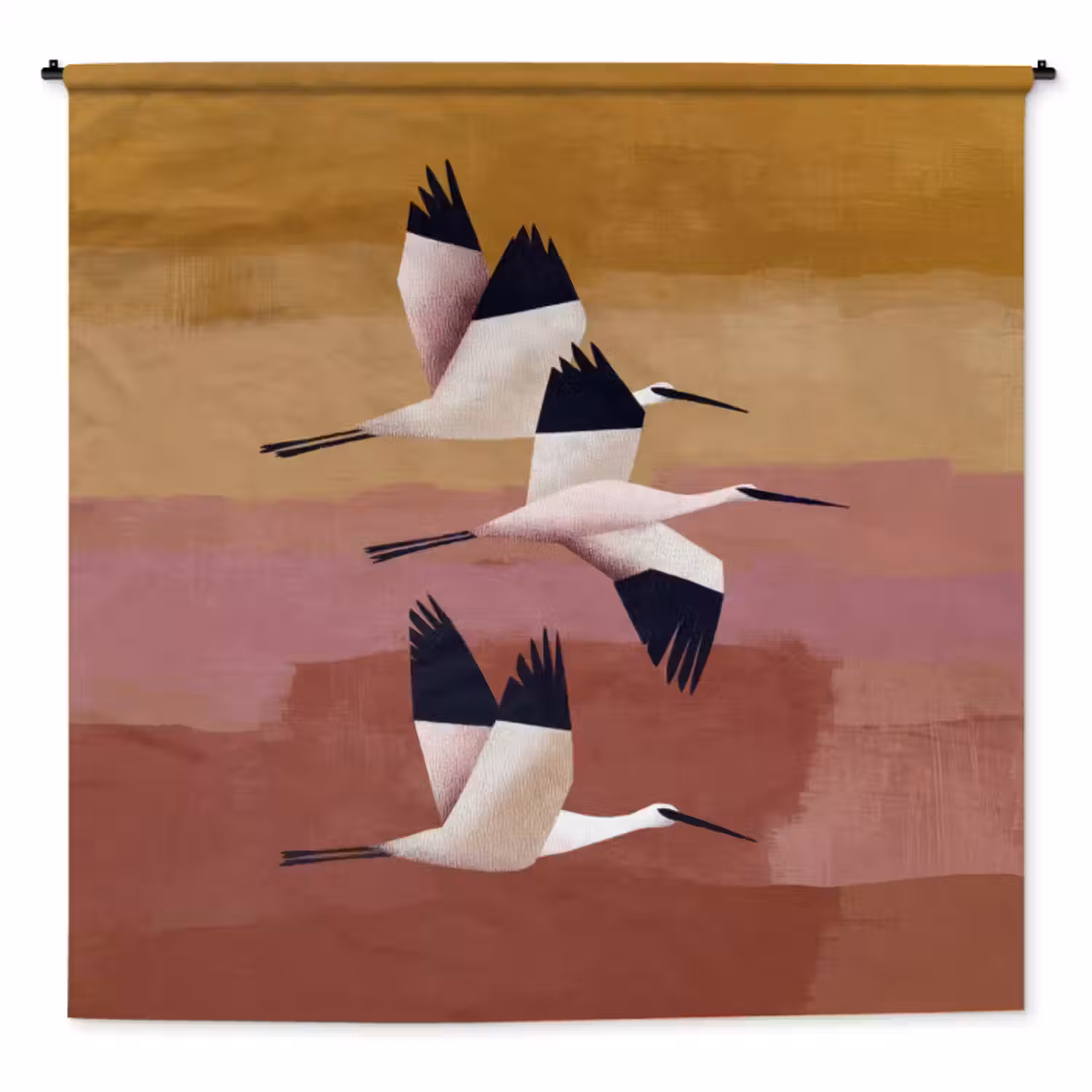 Wandkleed - Vogels - Snavel - Abstract