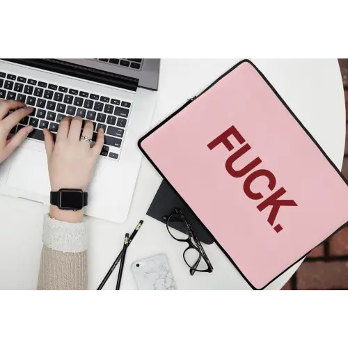 Statement - Krachtig - Roze laptophoes neopreen klein -bureau
