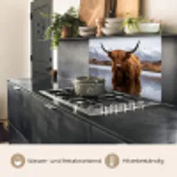 Schotse hooglander - Bruin - Water keuken achterwand 2 middel -usp_DE