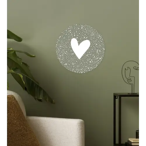 Hart - Design - Liefde Wandcirkel behangsticker klein -sfeer2
