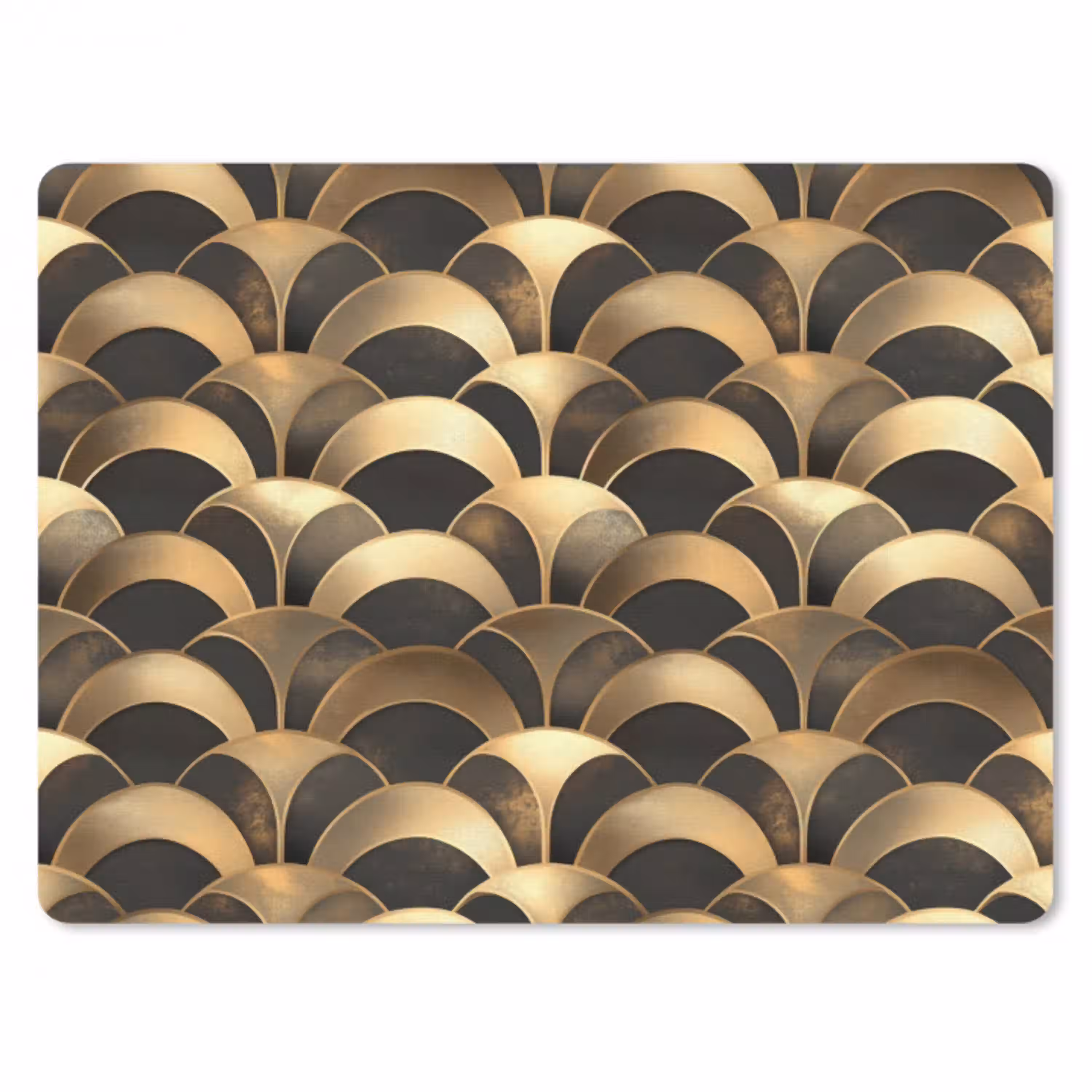 Schubben - Structuur - Goud muismat rubber klein 262 -3d