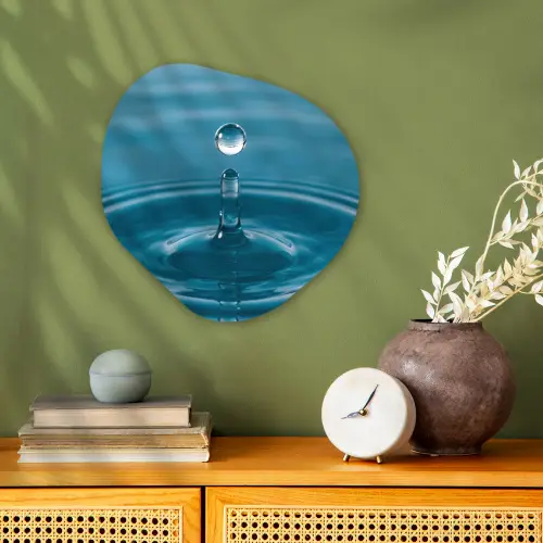 Waterdruppel - Water - Oppervlakte Wandcirkel Organisch Forex 3mm klein -sfeer2