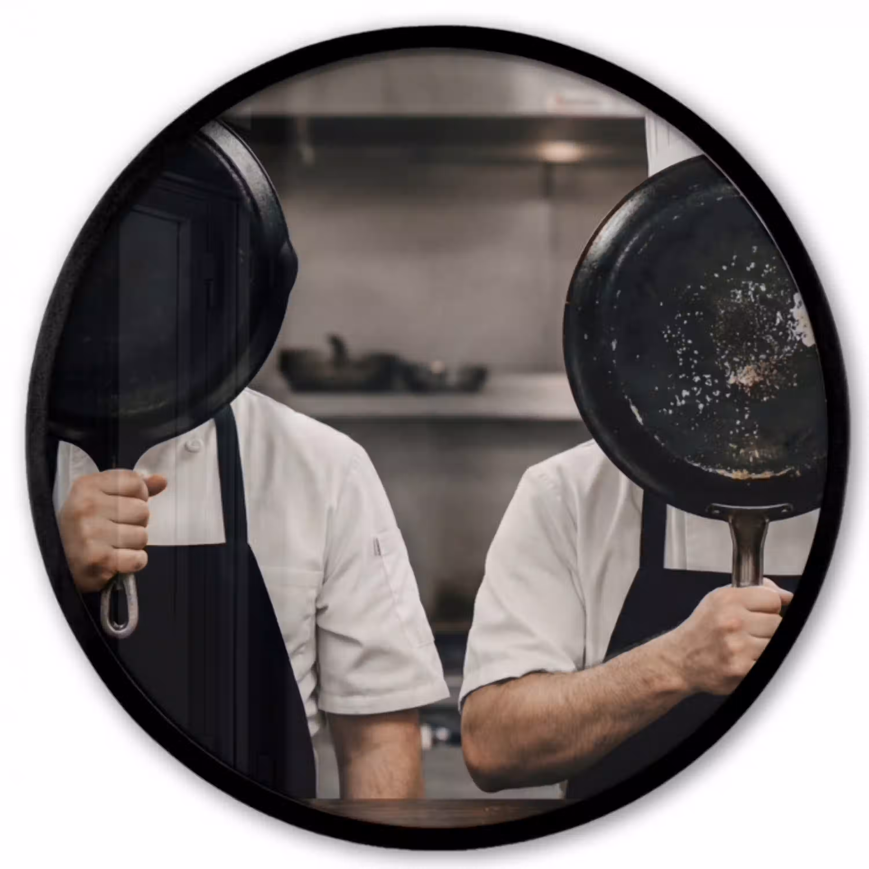 Koks - Koekenpannen - Keuken Fotolijst rond zonder passe partout klein -3d