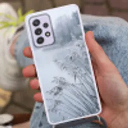 Riet - Bevroren - Winter - Natuur Hoesje Samsung Galaxy A52 5G met koord klein -sfeer3