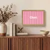 Gestreept - Roze - Chéri Light Box met kabel (Tafellamp) klein -sfeer2