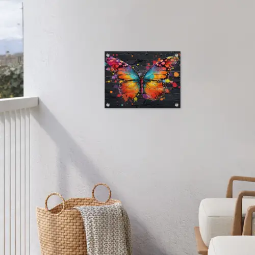 Vlinder van Kleuren tuinposter los doek klein -sfeer8