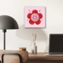 Bloem - Roze - Hartjes aluminium wit klein -sfeer5