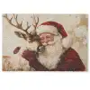 Kerstman - Rendier - Kerst - Christmas Deurmat klein -zkaufland3d