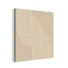 Parallelle lijnen - Lichte textuur - Beige aluminium wit klein -3d
