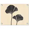 Bladeren - Minimalistisch - Zwart tuinposter los doek klein -3d