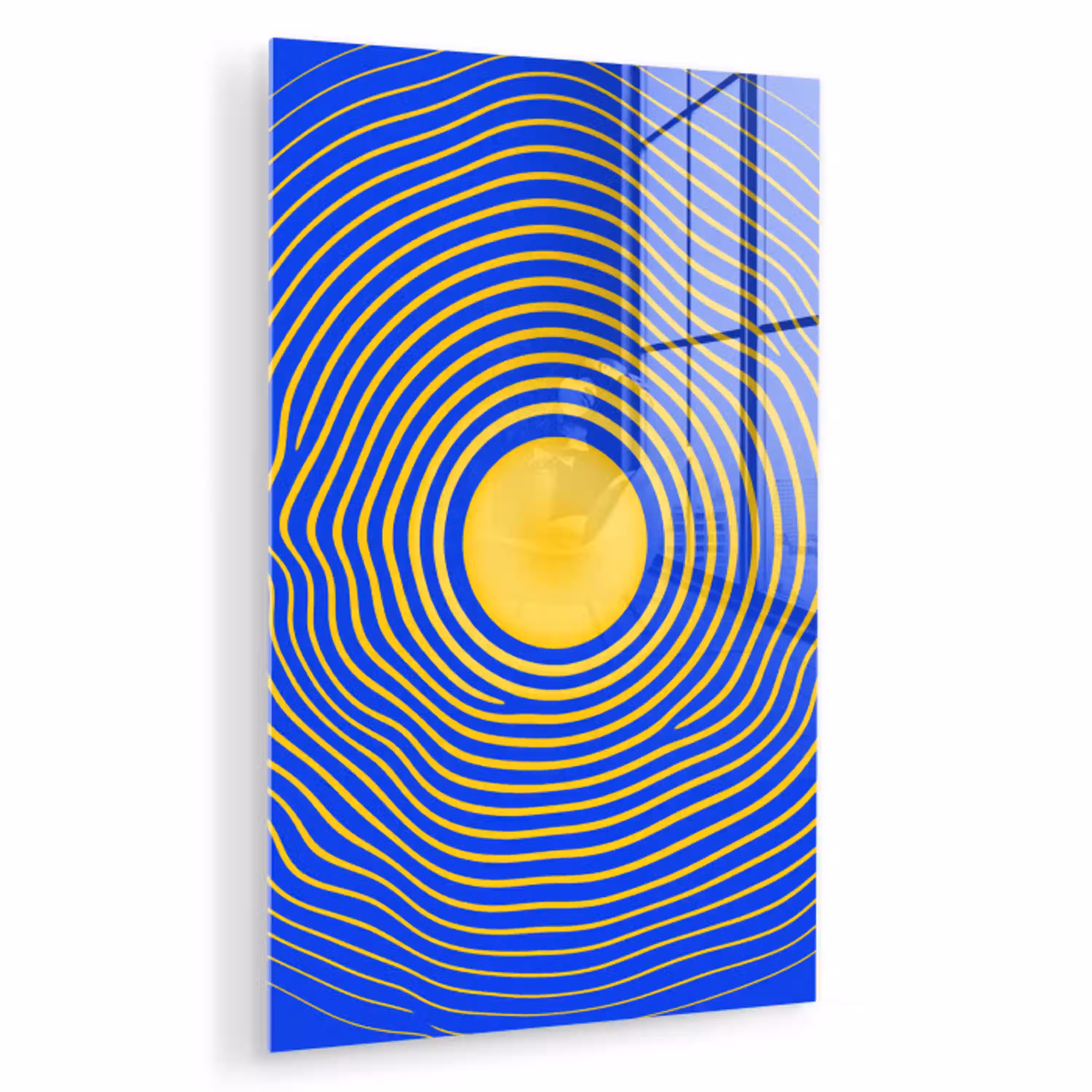 Abstract patroon - Blauw plexiglas 5mm klein -zzzproduct_nieuw