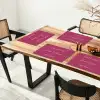 eat me out don't stress me out - Roze - Minimalistisch Placemat vinyl groot -zzsfeer4_Kitchenyeah-website