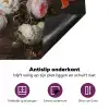 Stilleven met bloemen en een horloge - Schilderij van Abraham Mignon Inductie beschermer vinyl 3mm middel -zzzzzzz-cc-onderkant