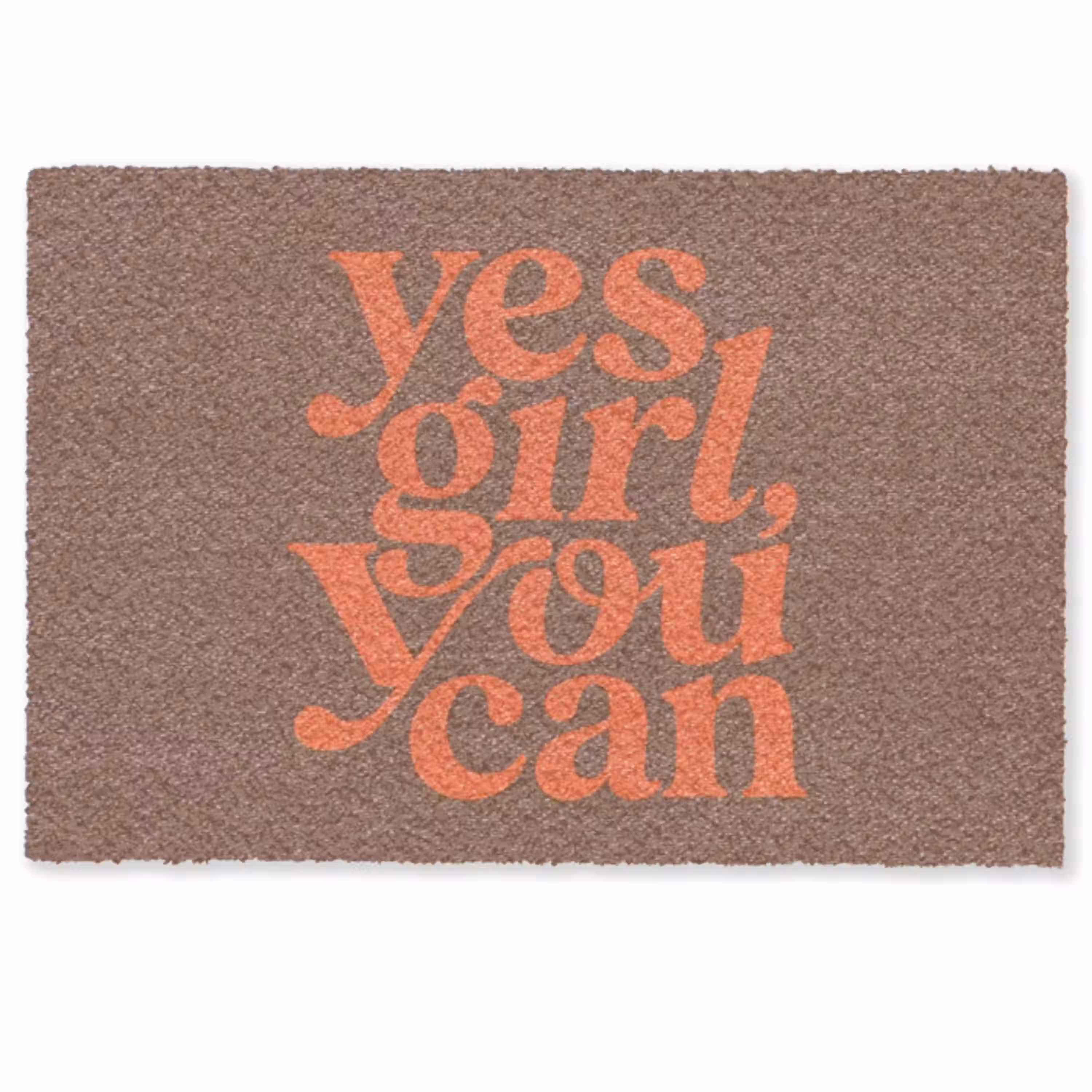 Yes girl you can - Oranje - Bruin Deurmat klein -zkaufland3d