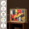 Abstracte kunst - Goud - Zwart Light Box met batterij (Wandlamp) middel -USP_websiteoverzichtNL