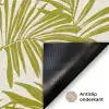 Palmblad - Patroon - Groen Deurmat klein 898 -antislip_NL