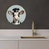 Koe - Zwart - Wit - Kok KitchenYeah - Keuken - Wandcirkel Forex klein -sfeer1