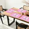 More coffee - Roze - Paars - Strepen - Mok Placemat vinyl groot -zzsfeer4_Kitchenyeah-website